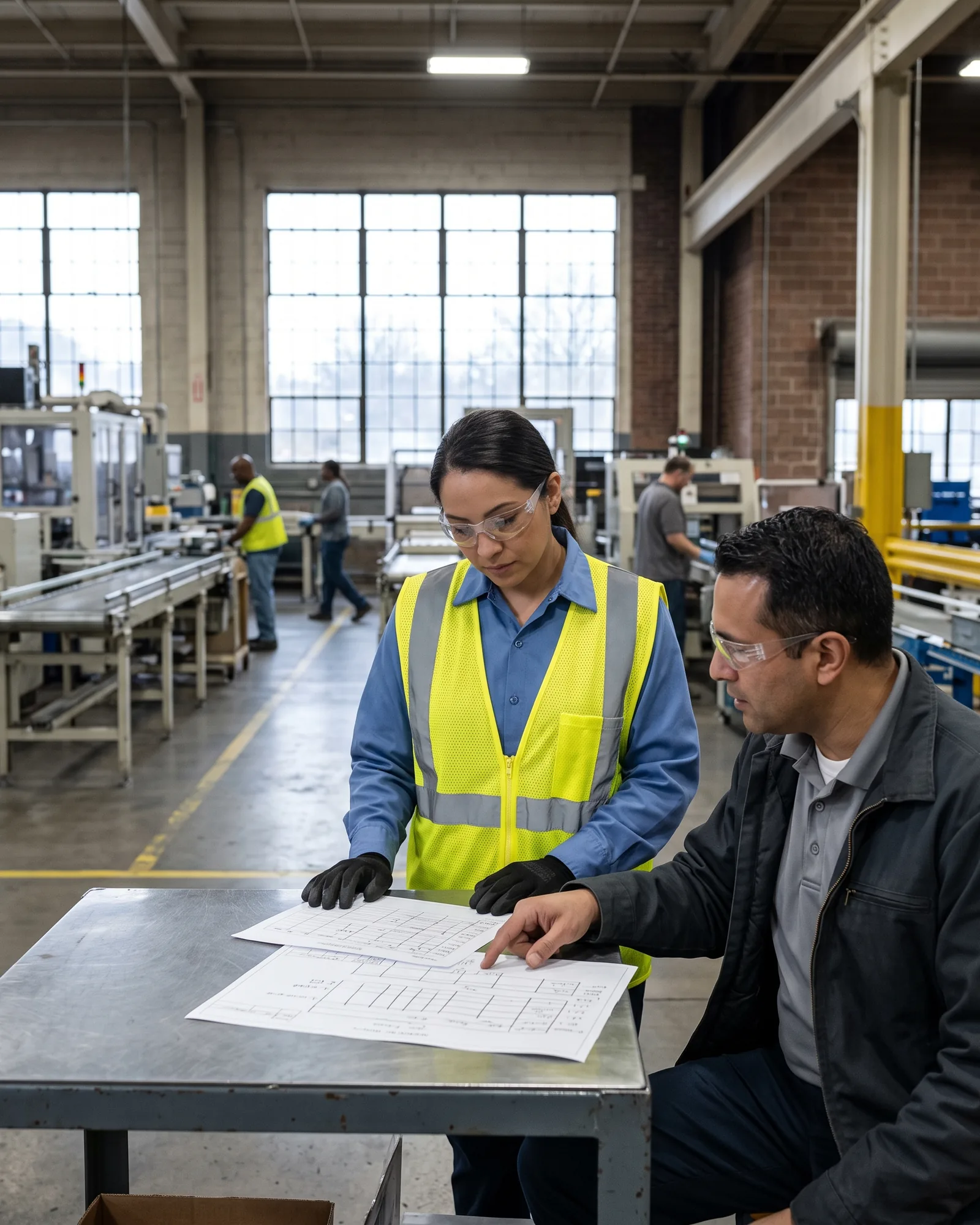 A staffing specialist reviewing hiring requirements with an employer.