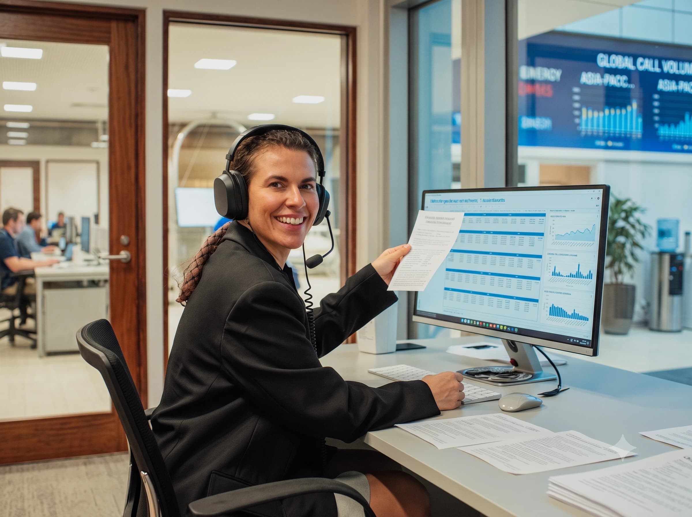 An administrative professional coordinating an operations schedule.